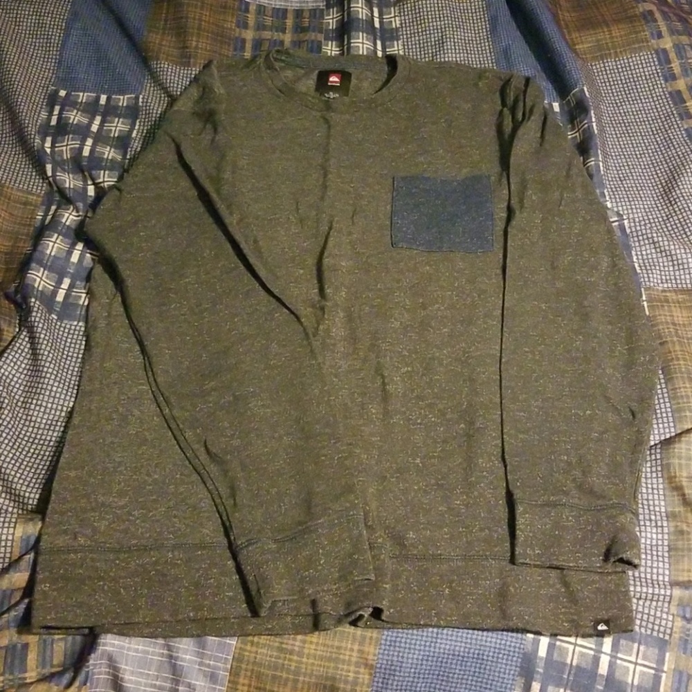 Quiksilver Dark Grey Long Sleeved Thin Sweatshirt